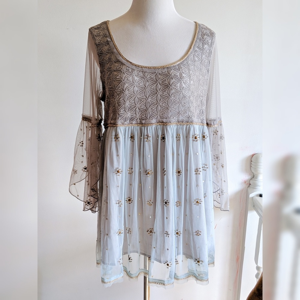 Beaded Sequined Embellished Free People Tunic